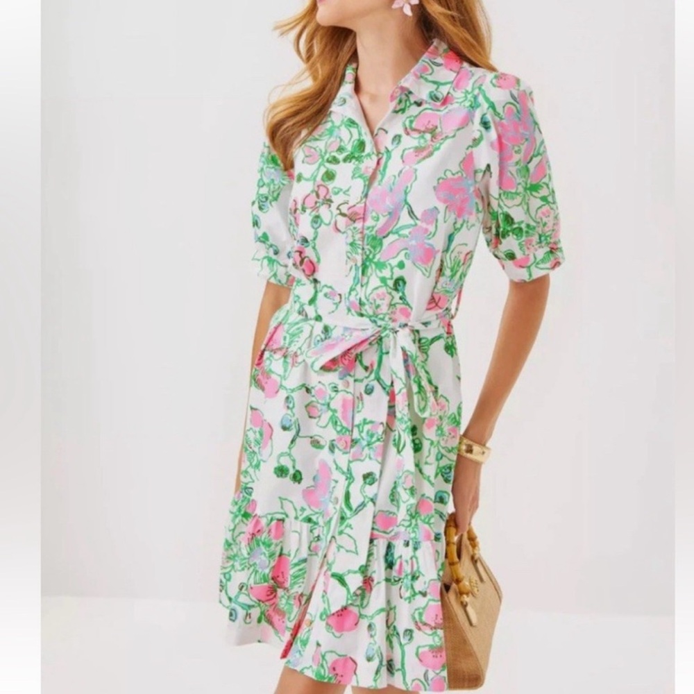 Lilly Pulitzer Sashria Dress in Multi Oversized Orchids on the Avenue All Over